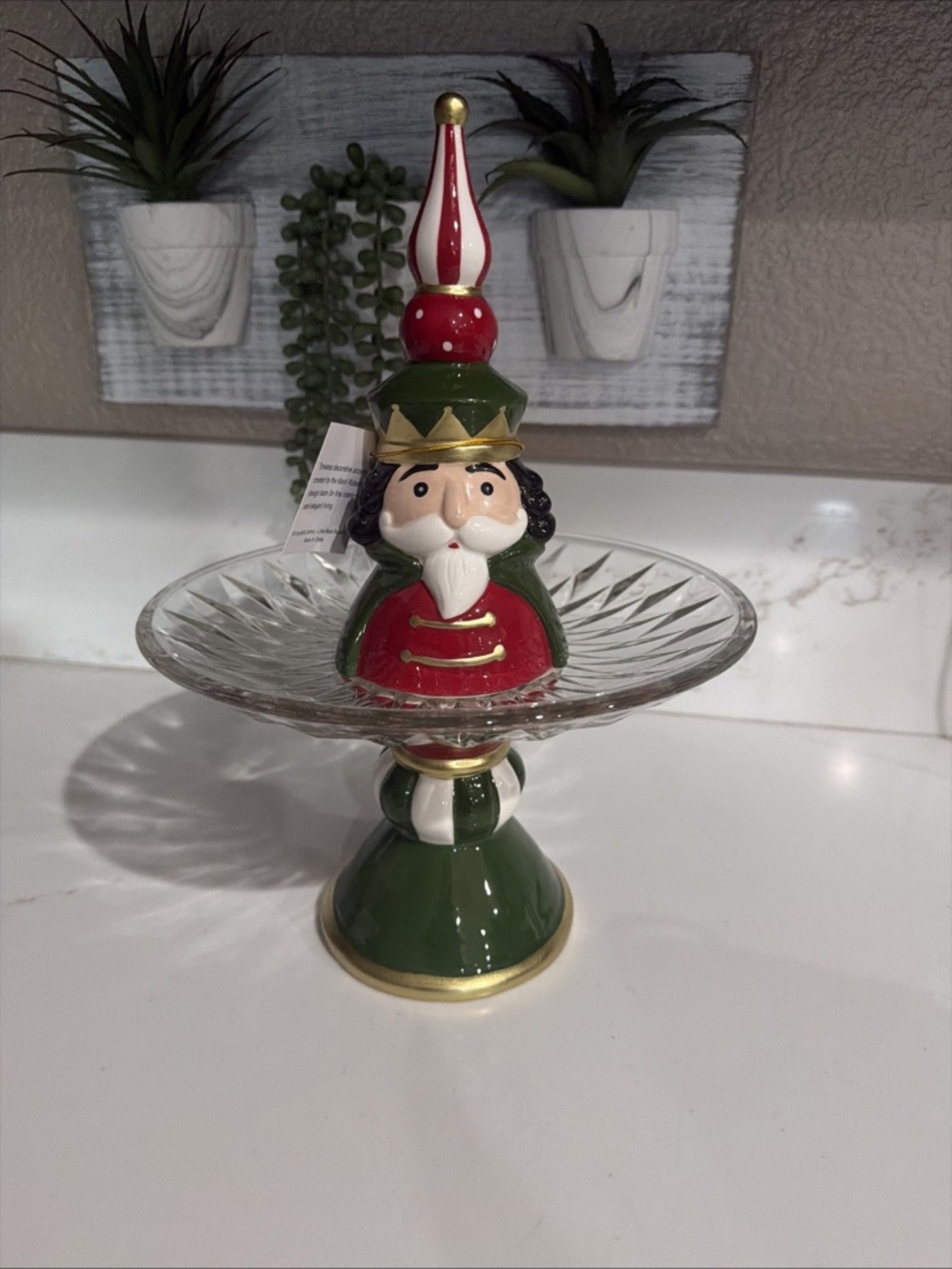 Mark Roberts Nutcracker Serving Glass Plate
